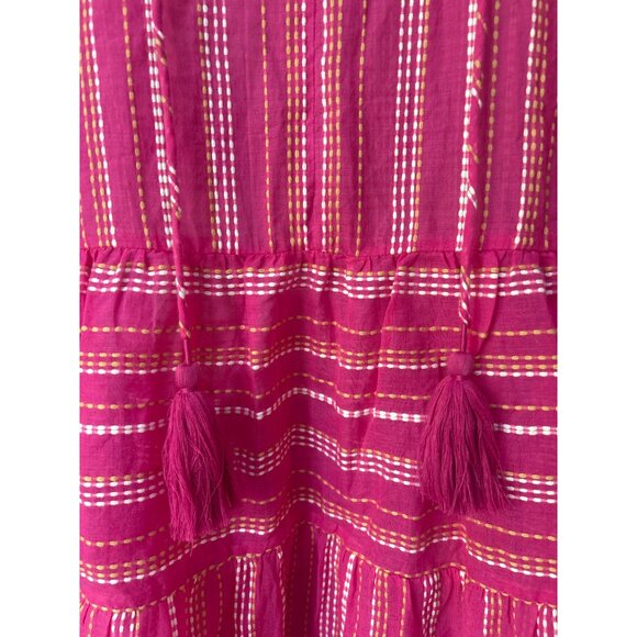 PQ Swim Morgan Stripe Short Cover-Up Dress Pink Womens Size XS/S - Picture 7 of 9